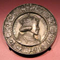Medal of Karl V after painting by Albrecht Dürer at Imperial Castle. Nuremberg, Germany.