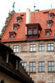 Late Renaissance roofline at Fembohaus City Museum. Nuremberg, Germany.
