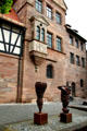 Courtyard of Tucher Mansion Museum. Nuremberg, Germany