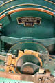 Maker's plate of steam locomotive Bad. IX Phoenix at Nuremberg Transport Museum. Nuremberg, Germany.