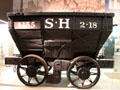 Original English coal wagon at Nuremberg Transport Museum. Nuremberg, Germany.