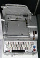 Fialka encryption machine used by Warsaw Pact countries based on Enigma Machine but with up to 10 cylinders at Museum of Communications in Nuremberg Transport Museum. Nuremberg, Germany.