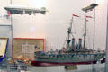 Toy zeppelins & naval ships at City Toy Museum. Nuremberg, Germany.