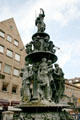 Fountain of Virtue near intersection of Königstrasse & Lorenzerplatz. Nuremberg, Germany.