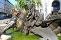 Couple strangling each other detail on Marriage Carousel sculpture. Nuremberg, Germany.