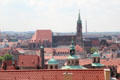 Skyline & church steeples of Nuremberg. Nuremberg, Germany.