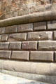 Detail of stone city wall construction. Nuremberg, Germany.