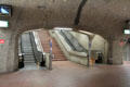 Escalators in Nuremberg U-Bahn subway. Nuremberg, Germany.