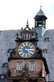 Rathaus rooftop cupola & ornate clock tower. Marburg, Germany.
