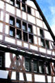Detail of facade of traditional half-timbered building. Marburg, Germany.