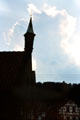 Profile of church steeple in Calw district in Black Forest,. Germany.