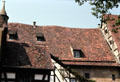 Tiled roof & dormers of heritage building. Maulbronn, Germany.