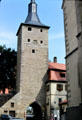Tower & city gate of small town in Bavaria. Germany.