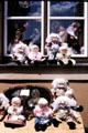 Dolls & other toys in shop window. Dinkelsbühl, Germany.