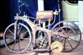Daimler riding car , world's first motorcycle at Mercedes Museum. Stuttgart, Germany.