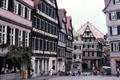 Traditional half-timbered buildings on market square. Tübingen, Germany.