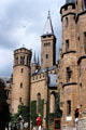 Towers & spires of Hohenzollern Castle. Germany.