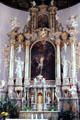 Baroque high altar of St. Sebastian Church. Reichenbach, Germany.