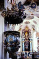 St Magnus Abbey Church pulpit & high altar. Bad Schussenried, Germany.