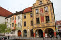 Steuerhaus joined with other heritage buildings. Memmingen, Germany.