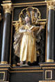 Statue of Evangelist St. Matthew with his angel symbol in St. Benedict Church at Benediktbeuern Abbey. Germany.