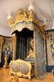 Ornately gilded bedroom set from Linderhof Palace at King Ludwig II Museum. Chiemsee, Germany.