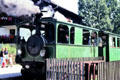 Chiemsee-bahn vintage steam train at Prien am Chiemsee station. Chiemsee, Germany.