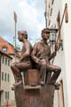 Brotbrunnen dedicated to bread making on Schrannengasse in town center. Füssen, Germany.