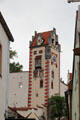 Hohes Schloss zu Füssen tower seen from Old Town. Füssen, Germany.