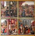 Scenes from the life of St Mang painting by Allgäuer Meister in State Gallery at Hohes Schloss zu Füssen. Füssen, Germany.