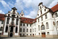 Courtyard within baroque complex of former Kloster St Mang. Füssen, Germany.