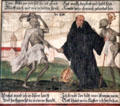 Abbot panel from Dance of Death series at Museum of City of Füssen. Füssen, Germany.