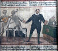 Painter panel from Dance of Death series at Museum of City of Füssen. Füssen, Germany.