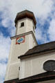 Onion dome tower of St Aegidius parish church. Gmund am Tegernsee, Germany