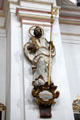 Statue of St Matthew, Apostle, with a pike at St Aegidius parish church. Gmund am Tegernsee, Germany
