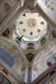 Baroque interior of dome on St Lorenz Basilica. Kempten, Germany