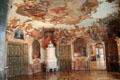 Living quarters room, decorated in baroque fashion at Kempten Residenz. Kempten, Germany