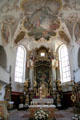 Baroque interior of Church of Sts Peter & Paul. Mittenwald, Germany.