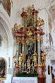 Baroque altar in Church of Sts Peter & Paul. Mittenwald, Germany.