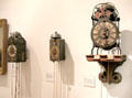 Late Renaissance iron clocks at Lindau Municipal Museum. Lindau im Bodensee, Germany.