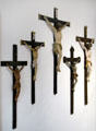 Collection of locally-made crucifixes at Oberammergau Museum. Oberammergau, Germany.
