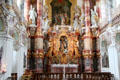 Baroque altar of St Peter in Chains at Wieskirche. Steingaden, Germany