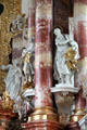 Baroque statues of evangelists Luke & Matthew at Wieskirche. Steingaden, Germany.