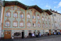 Painted window surrounds of 10-14 Marktstraße. Bad Tölz, Germany.