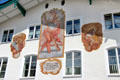St Christopher painted on 19 Marktstraße building. Bad Tölz, Germany.