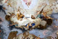 Detail of Last Judgment ceiling fresco in abbey church by Januarius Zick at Kloster Wiblingen. Ulm, Germany.