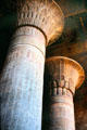 Original two millennia old painted columns at Temple of Khnum in Esna. Egypt.