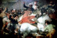 Painting of "Second of May 1808" rebellion against the moors "Lucha con les Mamelucos" by Francisco de Goya y Lucientes in Prado Museum. Madrid, Spain.