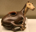 Chimu-Inca culture ceramic bowl with llama from Peru at Museum of America. Madrid, Spain.