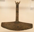 Inca bronze Tumi sacrificial ceremonial knife from Cuzco, Peru at Museum of America. Madrid, Spain.